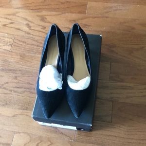 Banana Republic black suede kitten heels.